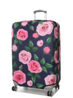 Housse De Valise Periea Purple With Pink Roses L