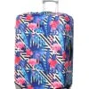 Housse De Valise Periea Black & White Stripes With Flamingos L