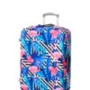 Housse De Valise Periea Black & White Stripes With Flamingos M