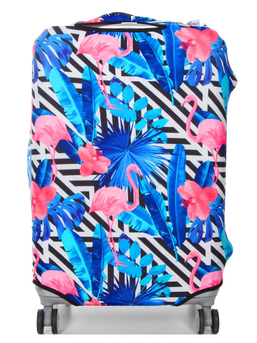 Housse De Valise Periea Black & White Stripes With Flamingos M – Image 4