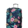 Housse De Valise Periea Dark Blue With Flowers M