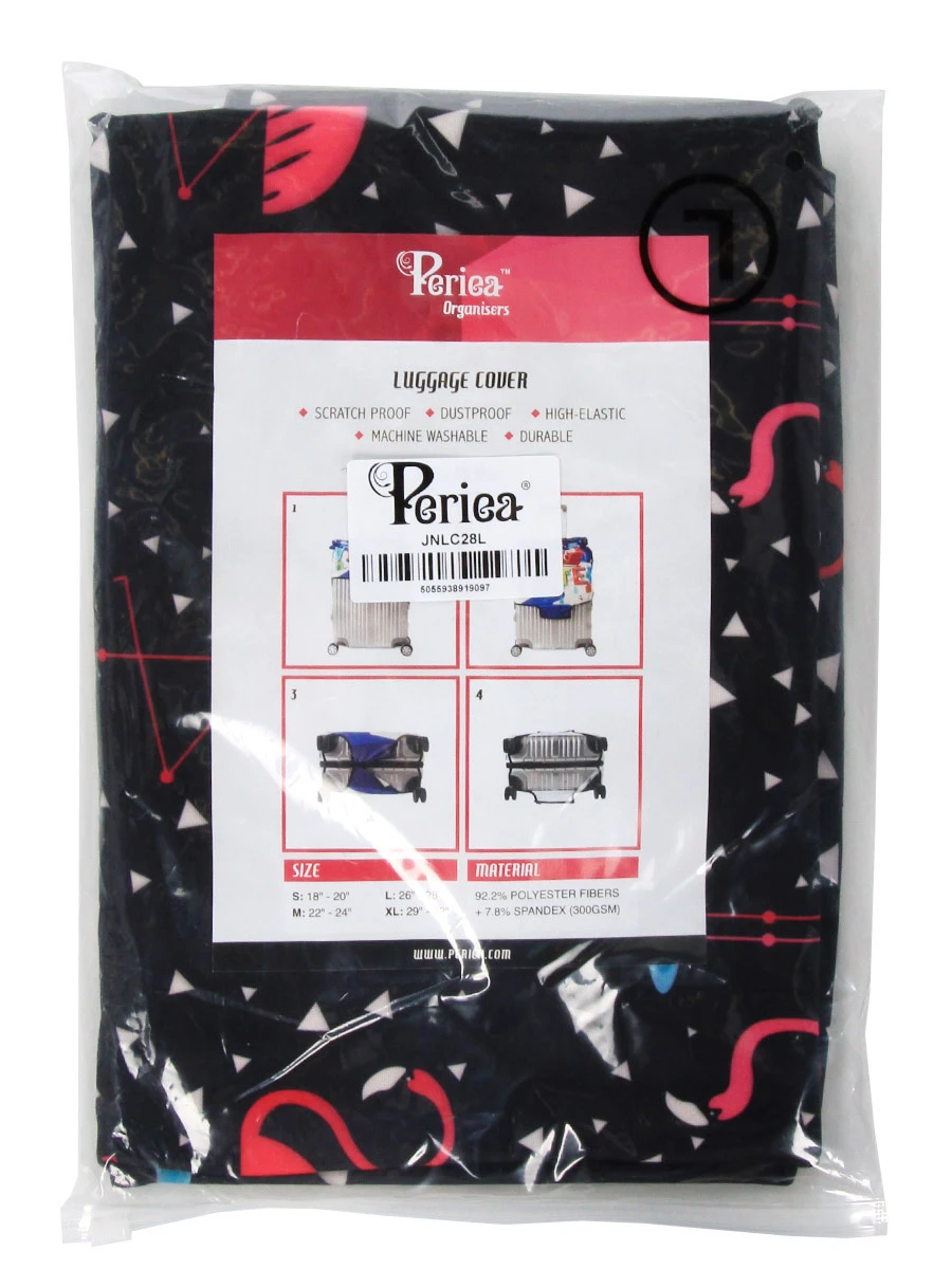 Housse De Valise Periea Black With Pink Flamingos L – Image 10