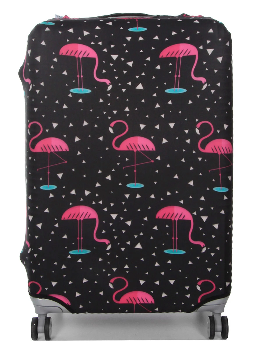 Housse De Valise Periea Black With Pink Flamingos L – Image 3