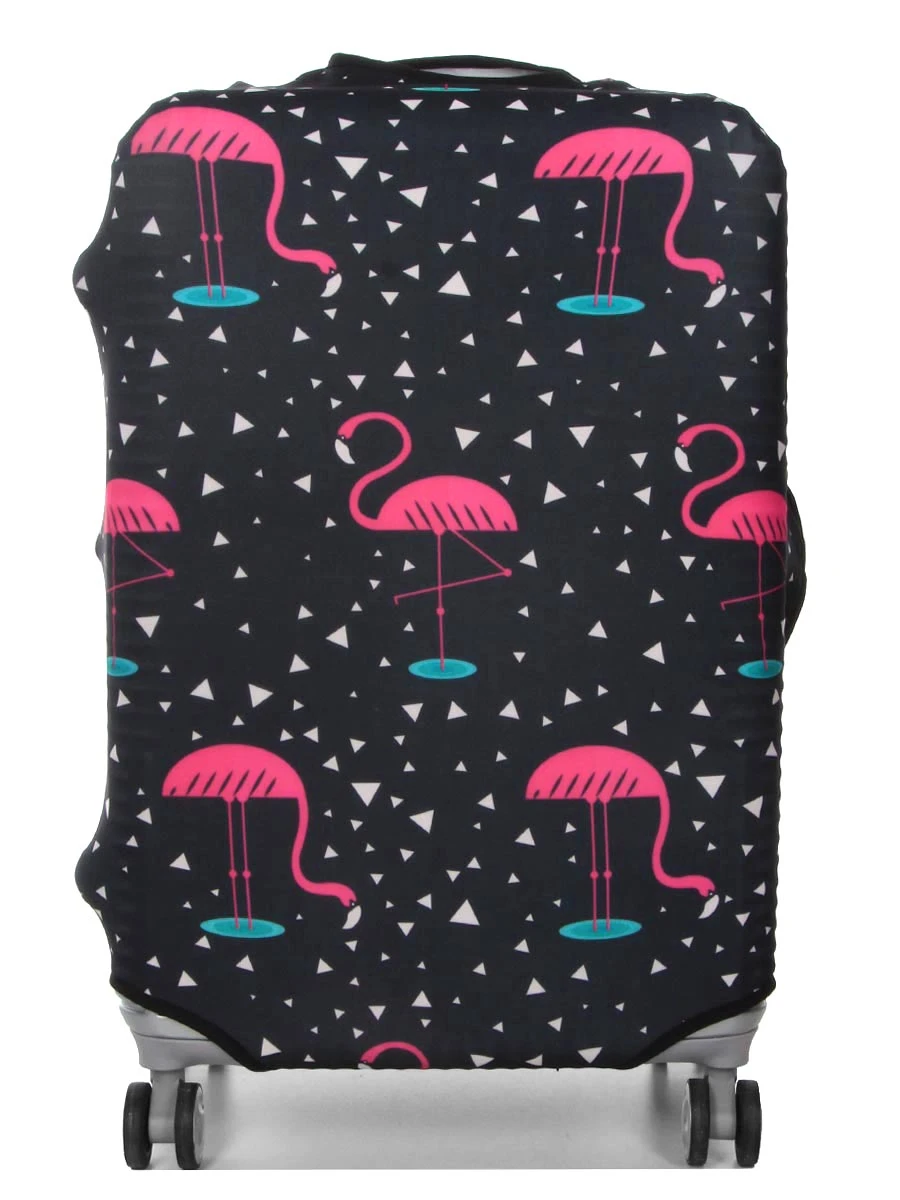 Housse De Valise Periea Black With Pink Flamingos M – Image 3