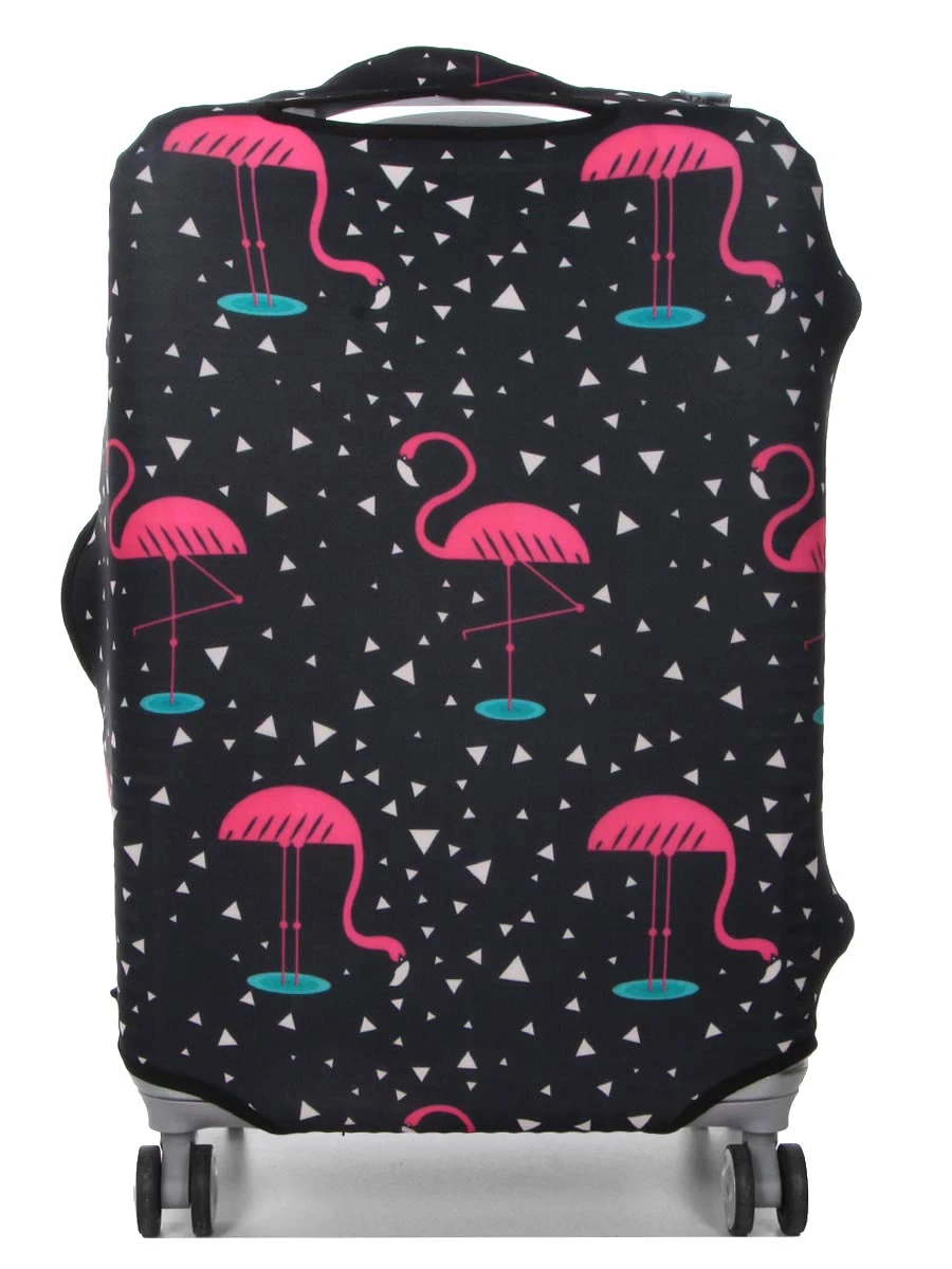Housse De Valise Periea Black With Pink Flamingos M – Image 4