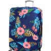 Housse De Valise Periea Dark Blue With Flowers L