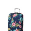 Housse De Valise Periea Dark Blue With Flowers S