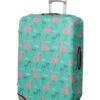 Housse De Valise Periea Green With Pink Flamingos L